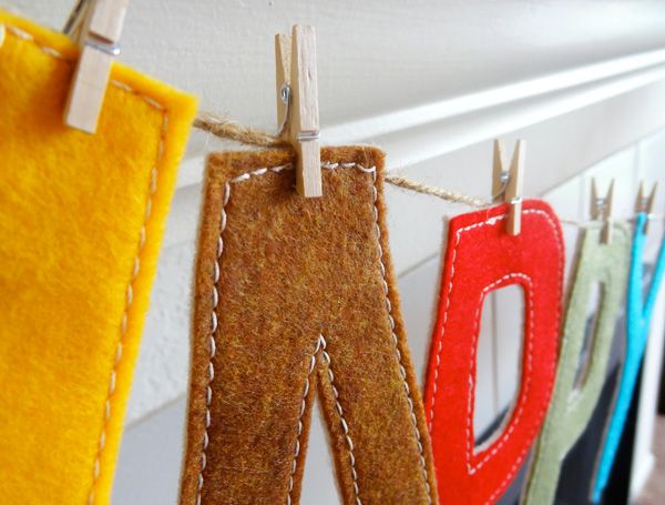 A Felt Letter Garland