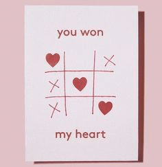 A Tic Tac Toe Valentine Card