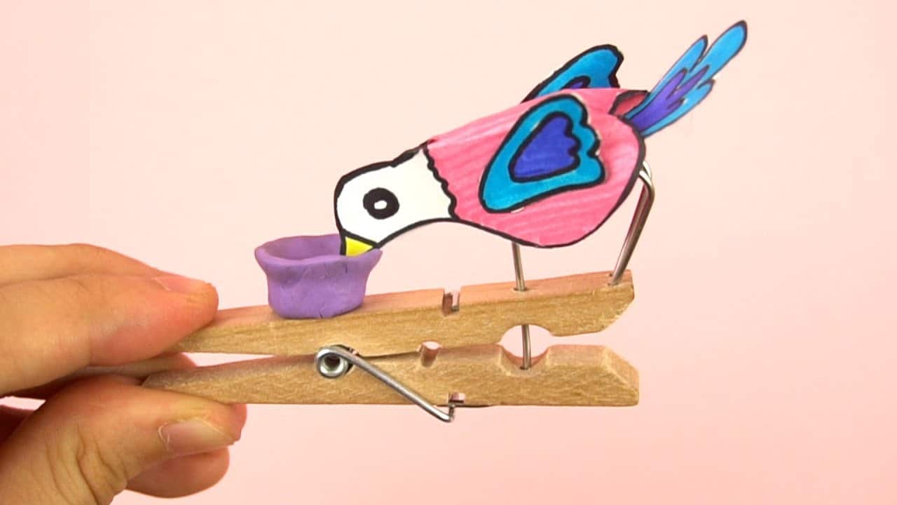 Clothespin Bird