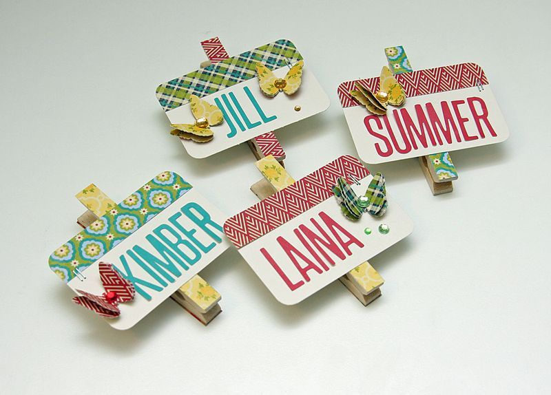 Clothespin Name Holder