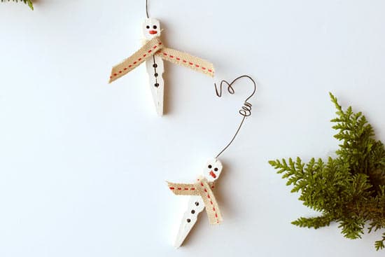 Clothespin Snowman