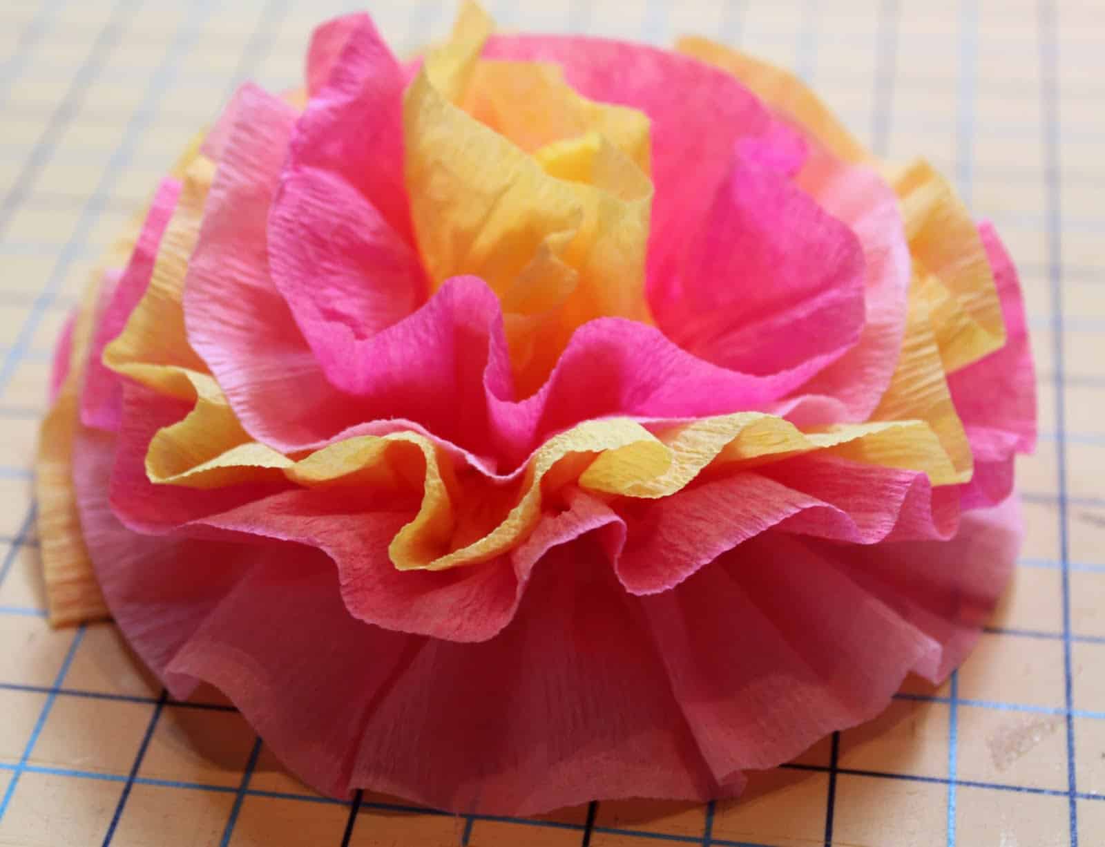 Crumpled Tissue Paper Flowers