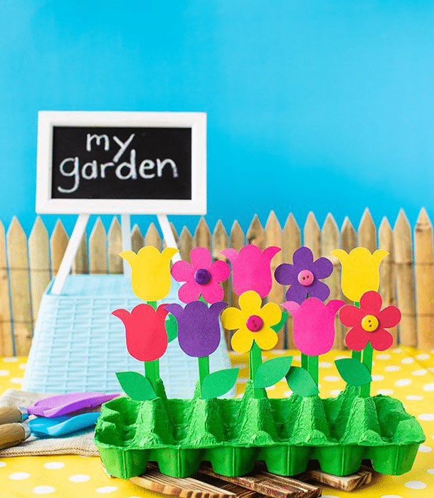 Egg Carton Crafts for a Flowery Garden