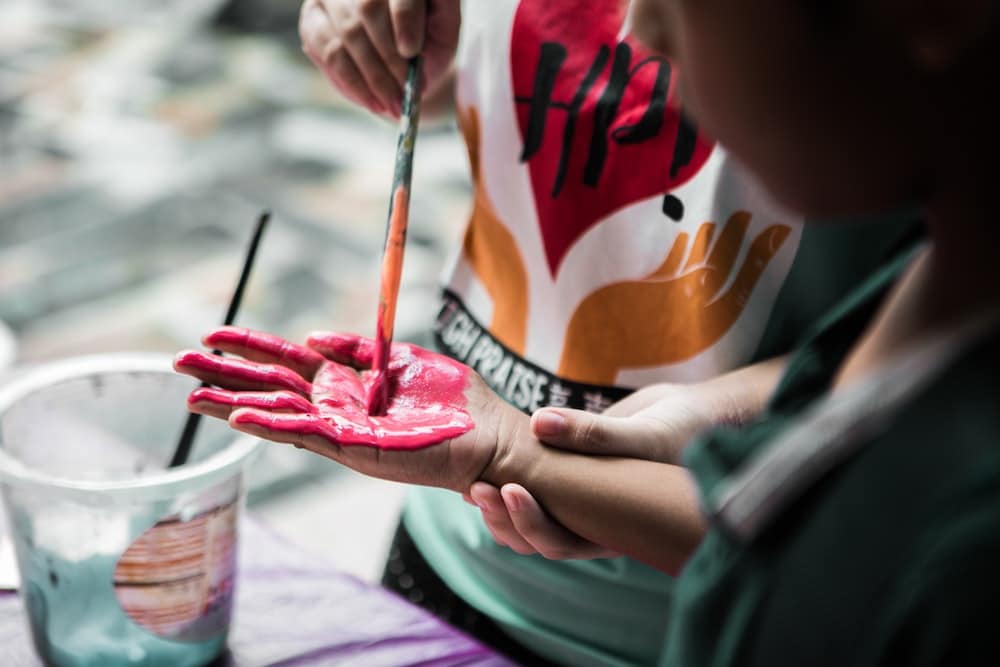 Handprint Acorn Painting