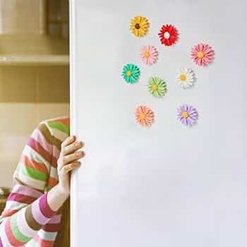 Paper Flower Fridge Magnets