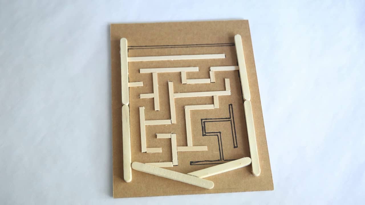 Popsicle Stick Maze