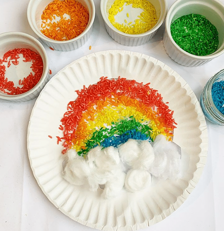 Rainbow Suncatcher Paper Plate Craft