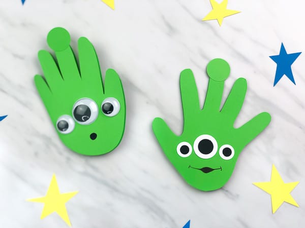 Toy Story-Inspired Alien Handprint Card