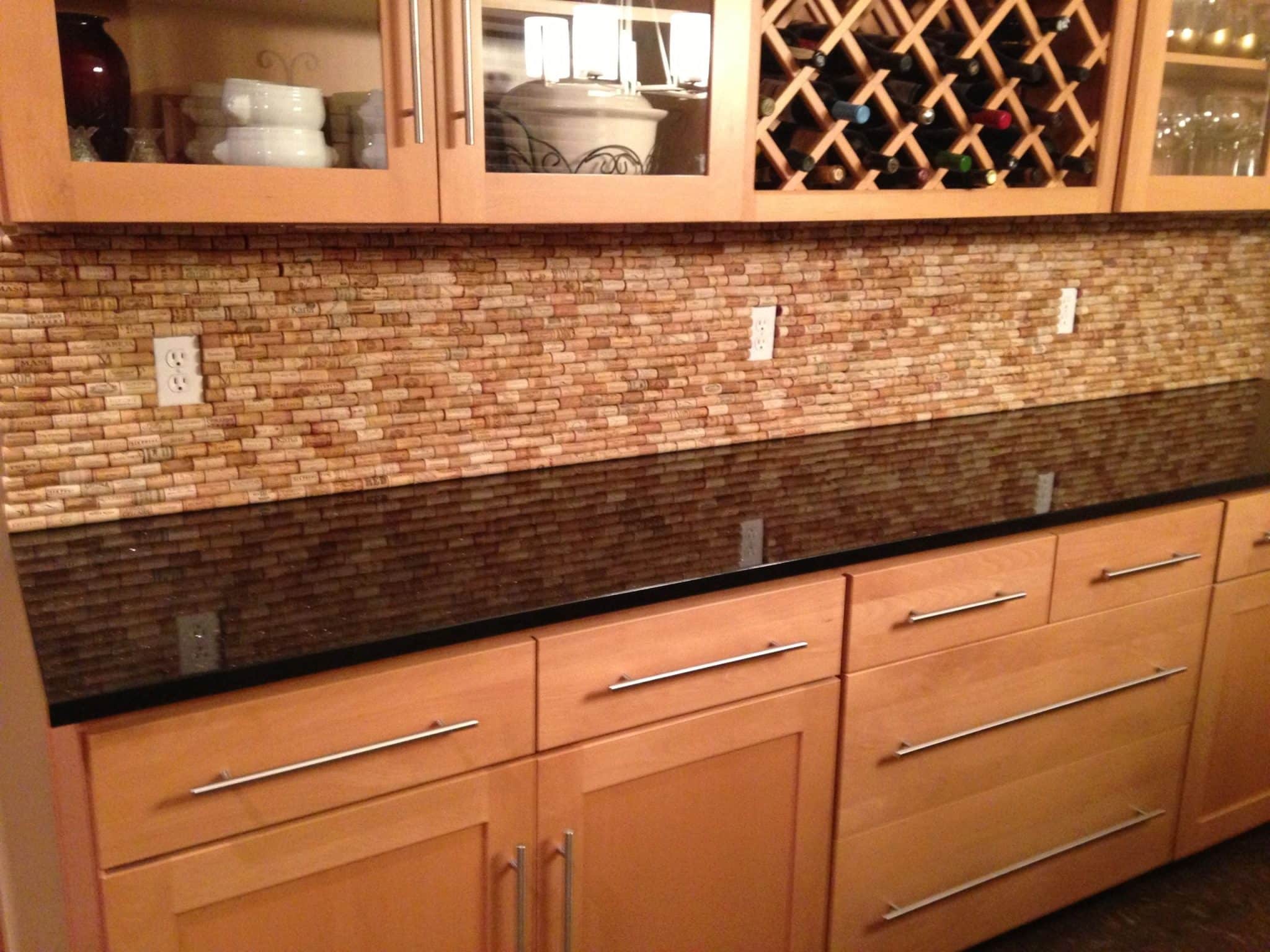 Wine Cork Backsplash