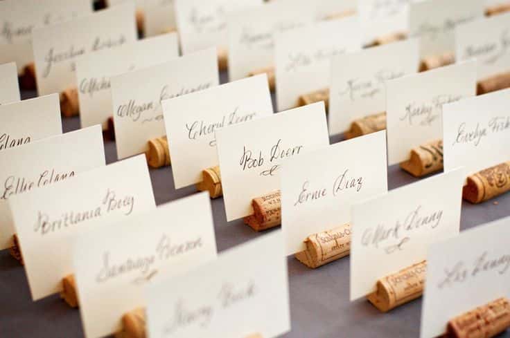 Wine Cork Place Cards A Simpler Variation