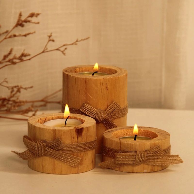 Wooden Candle Holder